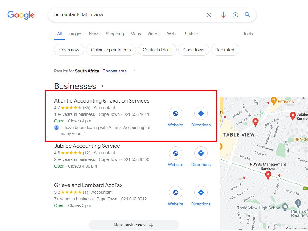 SEO Search Results